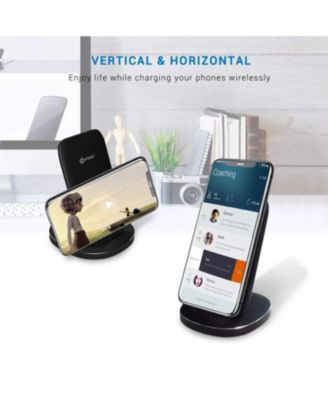 W3 Fast Wireless Charging Stand, Qi Compatible for Smartphones