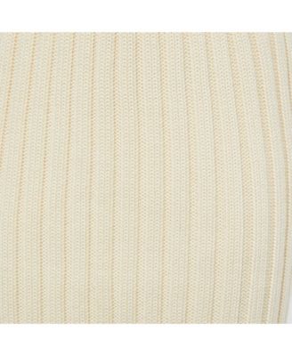 Women's Cream Rib Knit Pencil Skirt