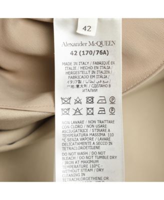 Women's Beige Cotton Asymmetric Trench Belted Skirt