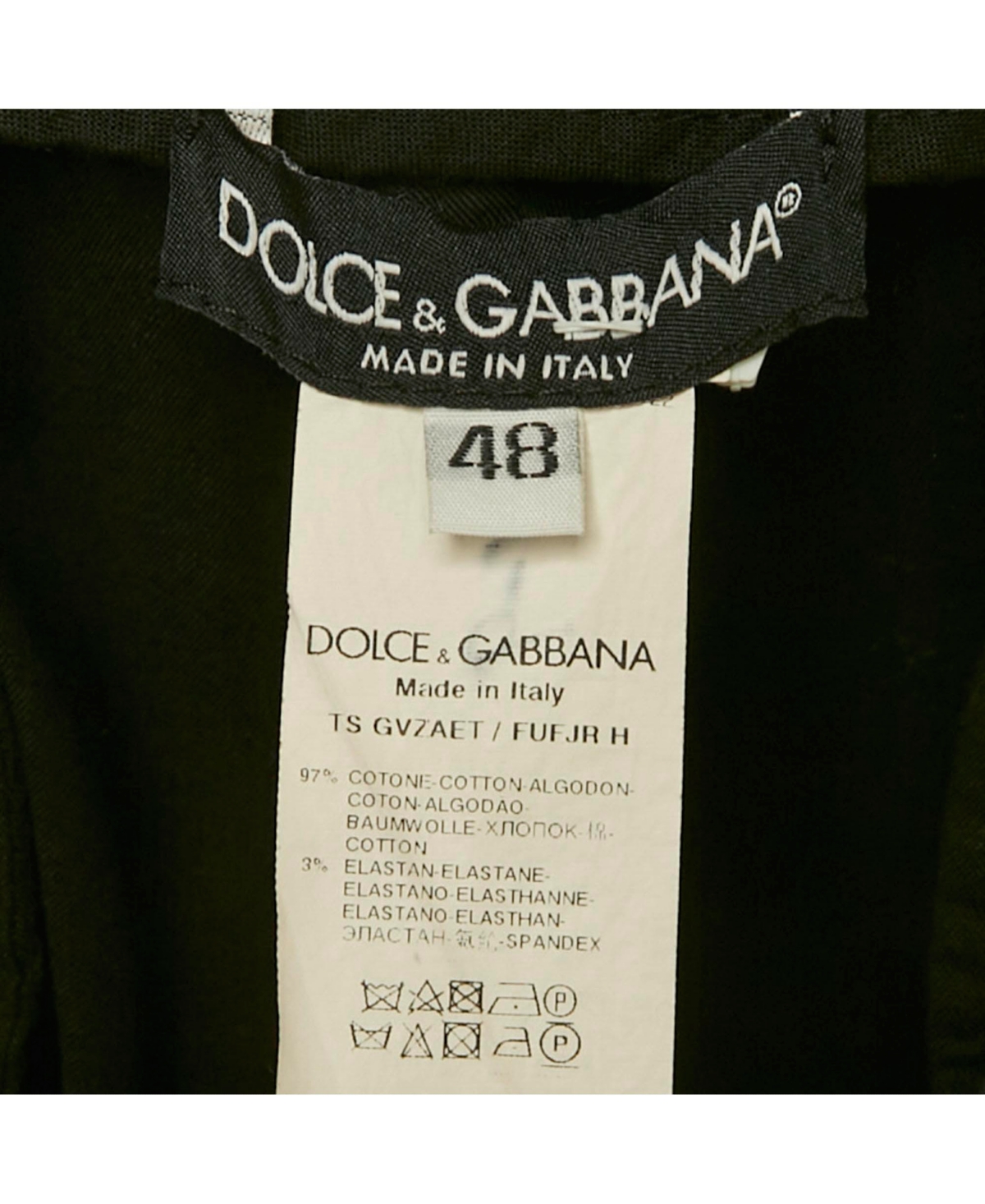 Pre-Owned Dolce & Gabbana Men's Black Stretch Cotton Jogging Pants