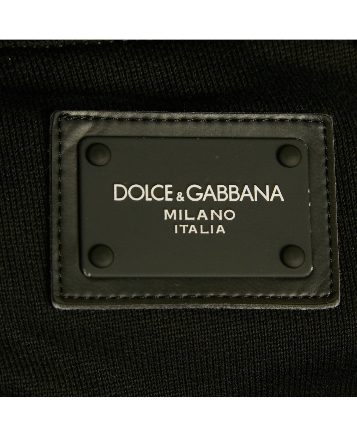 Pre-Owned Dolce & Gabbana Men's Black Logo Plaque Cotton Sweatpants