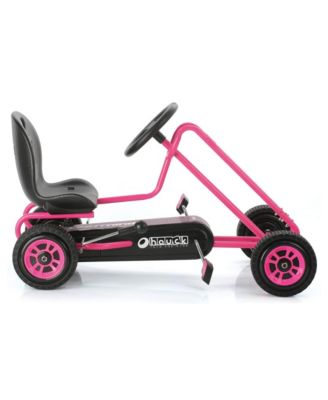 Lightning Ergonomic Pedal Ride On Go Kart Toys for Boys and Girls, Pink