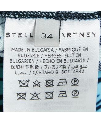 Women's Blue Printed Crepe Midi Skirt