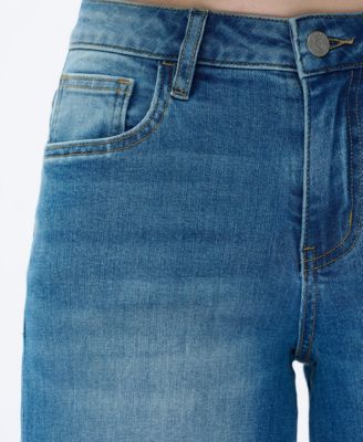 Women's Mid-Rise Floor-Length Wide-Leg Regular-Fit Jeans