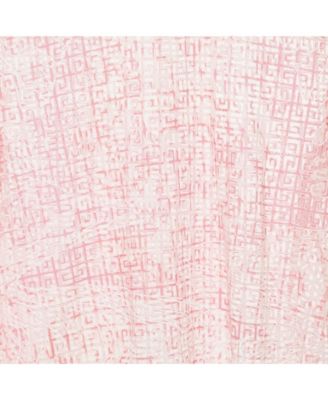 Women's Pink/white Mesh Velvet 4G Turtleneck Top