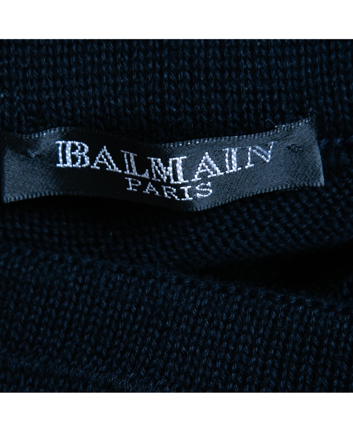 Pre-Owned Balmain Men's Navy Blue Cotton Side Stripe Detail Drawstring Yoga Pants