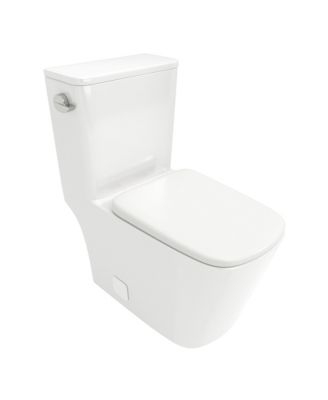 One Piece Modern Elongated Bathroom Fixture,Siphonic Jet,Comfort Chair Height,Soft-Close Seat,Glazed Surface