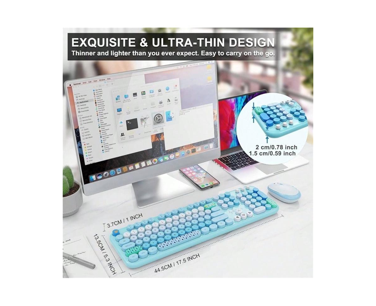 Risokeys 2.4G Wireless Keyboard and Mouse Combo