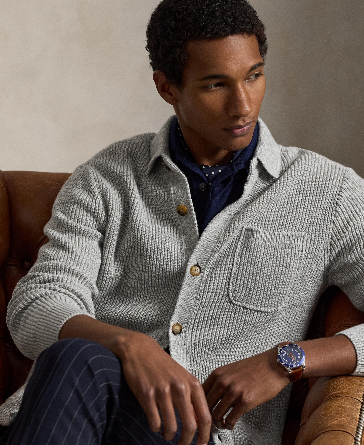 Polo Ralph Lauren Men's Collared Button-Front Cardigan