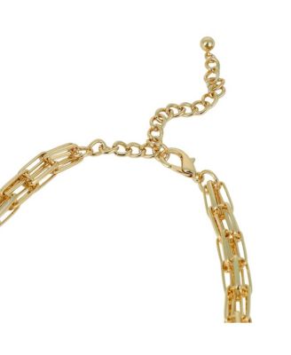 Women's The Braid Pin-Link Chain Necklace - California Gold