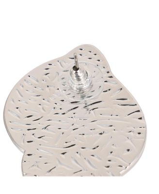 Women's The Translucent-Conchiglia Statement Earrings - Metallic Silver