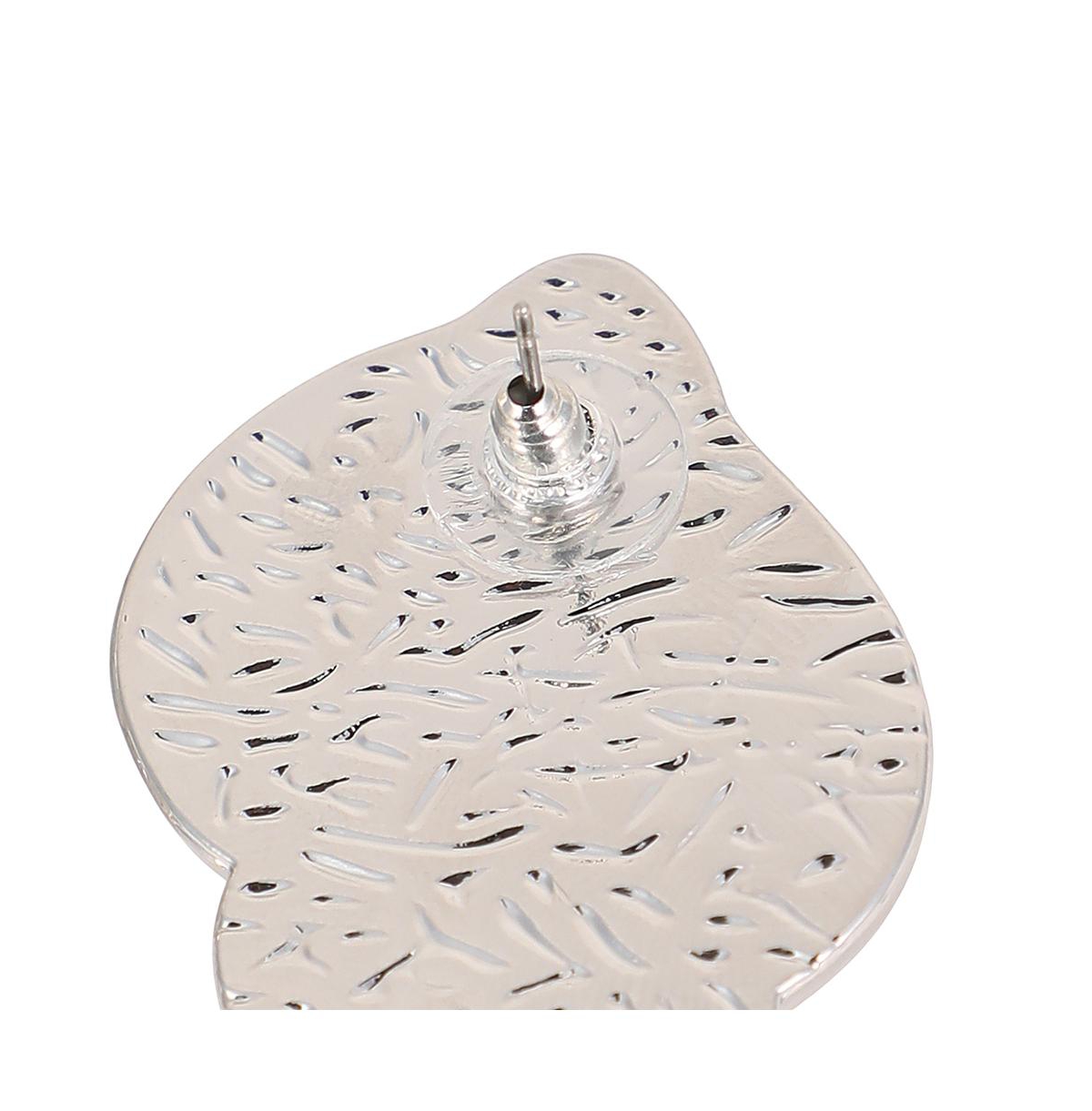 Women's The Translucent-Conchiglia Statement Earrings - Metallic Silver