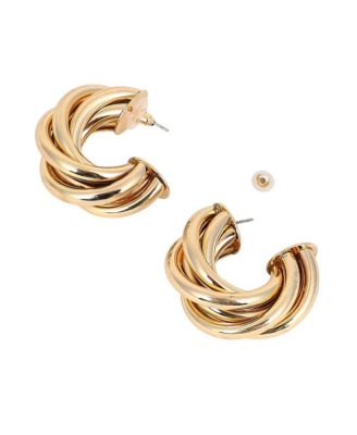 Women's The Chunky-Twist Half-Hoop Earrings - California Gold