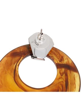 Women's The Circular-Panthera Statement Earrings - Metallic Silver