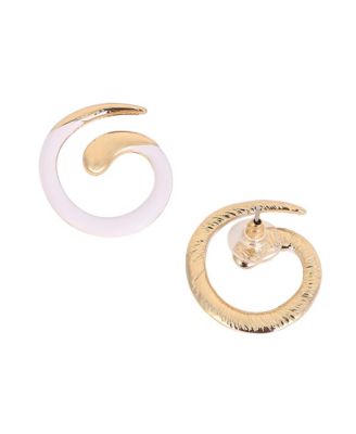 Women's The Enamel-Spirale Stud Earrings - California Gold