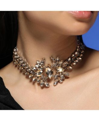 Women's The Marquise-Bloom Collar Necklace - Citrine Brown