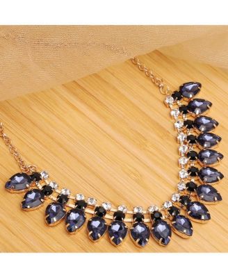 Women's Blue  Teardrop Strand Necklace