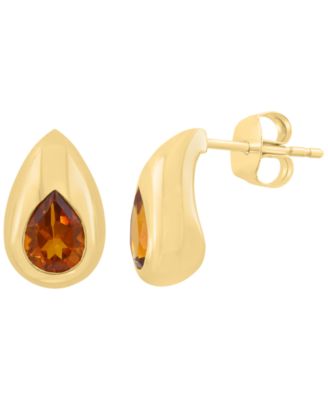 Madeira Citrine Stud Earrings (1-1/5 ct. t.w.) in 14k Yellow Gold
