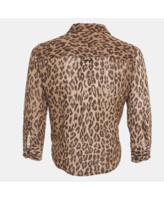 Women's Leopard Print Cotton Shirt