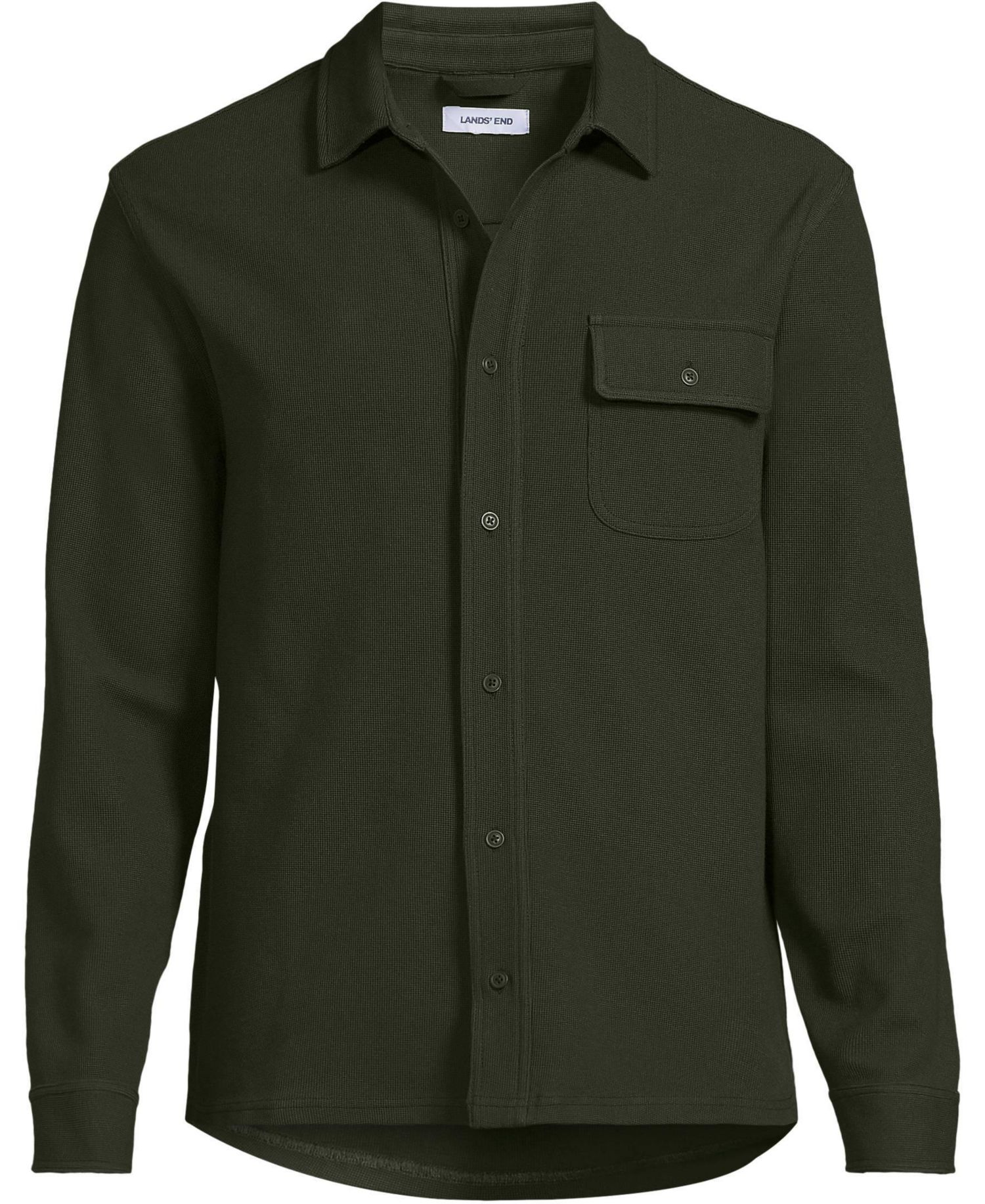 Men's Long Sleeve Knit Workwear Waffle Shirt