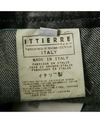 Women's Jeans Couture Black Washed Denim Leather Detail Mini Skirt