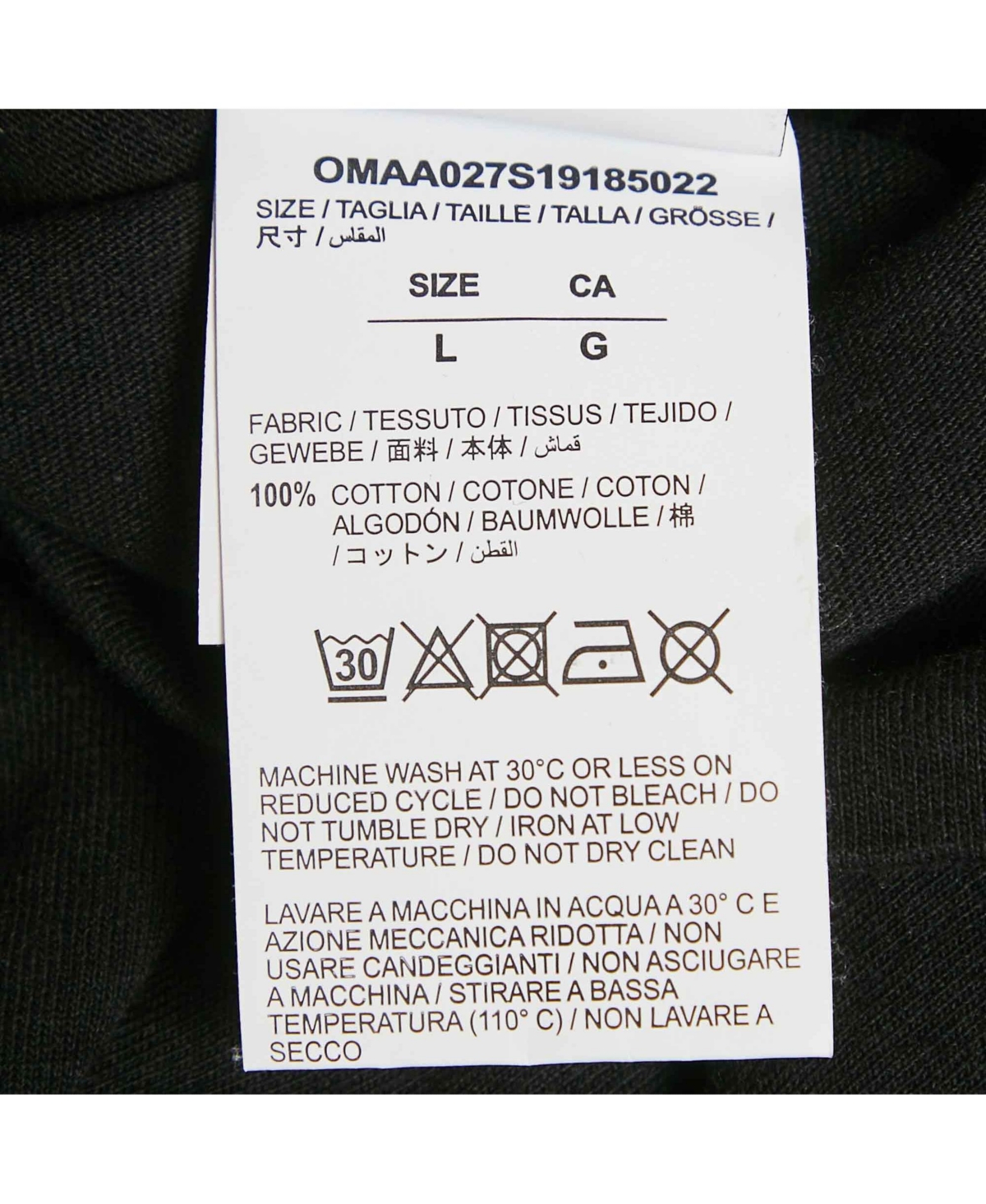 Pre-Owned Off-White Men's Pre-Owned Jersey Crew Neck T-Shirt