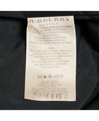 Women's London Black Cotton Gabardine Double Breasted Short Dress