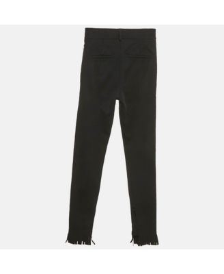 Women's Crepe Fringed Hem Trousers