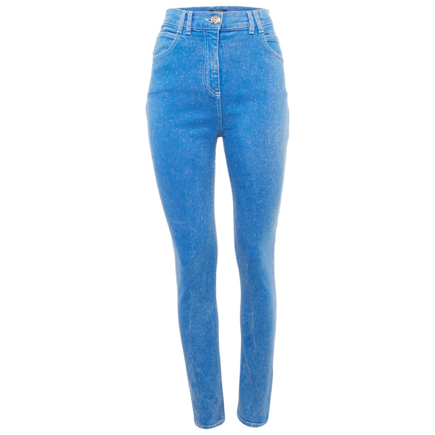 Women's Faded Denim Skinny Jeans