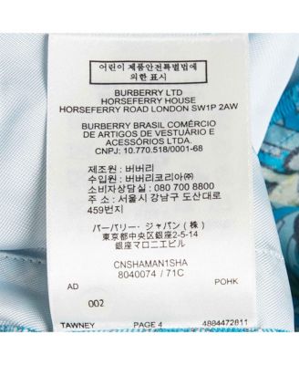 Women's Blue Tawney Print Silk Shorts