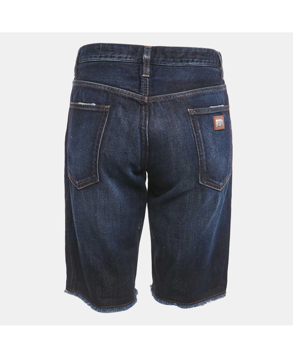 Pre-Owned Dolce & Gabbana Women's Denim Raw Edge Detail Shorts