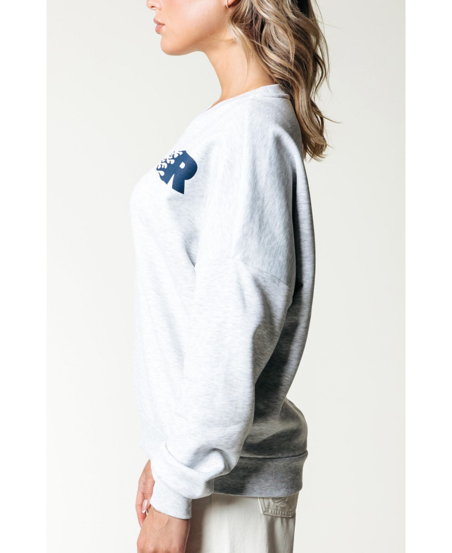 Women's Racer Logo Dropped Shoulder Sweat