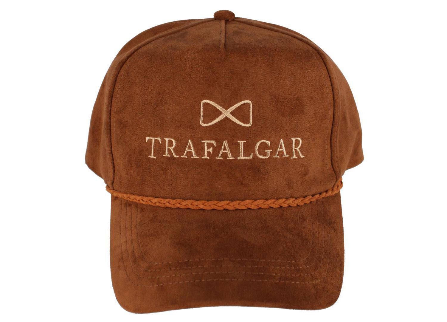 Men's Traflagar's Faux Suede 5 Panel Cap with Braided Rope