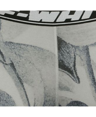 Women's Grey Athleisure Botanical Print Jersey Leggings