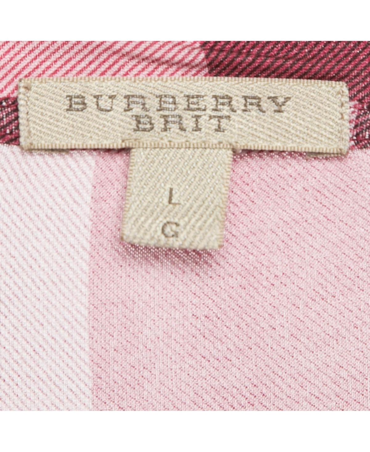 Pre-Owned Burberry Women's Brit Pink Plaid Modal Jersey Top