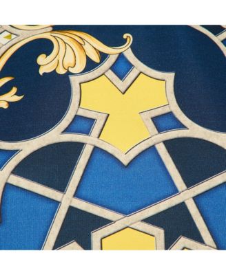 Women's Collection Navy Blue Printed Jersey Neoprene T-Shirt