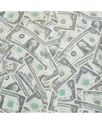 Women's Green Usd Print Cotton Blend Oversized Shirt