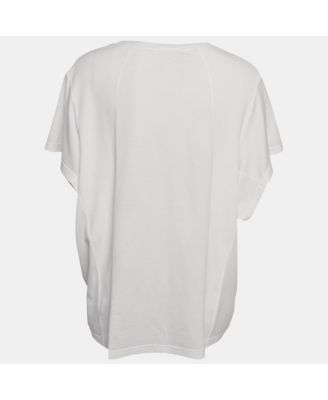 Women's White Cotton Jersey Loose Fit T-Shirt