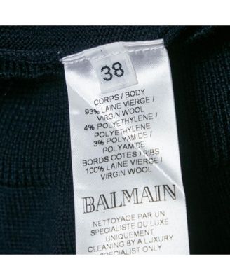 Women's Navy Blue Intarsia Knit Crew Neck Sweater