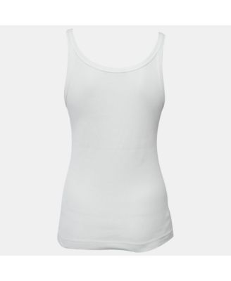 Women's White Rib Knit Tank Top