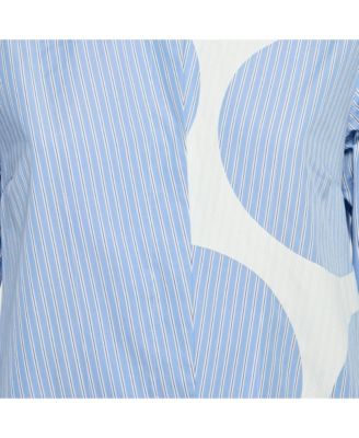 Women's Stripe Cotton Asymmetric Shirt