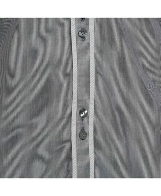 Men's Grey Stripe Cotton Button Front Shirt