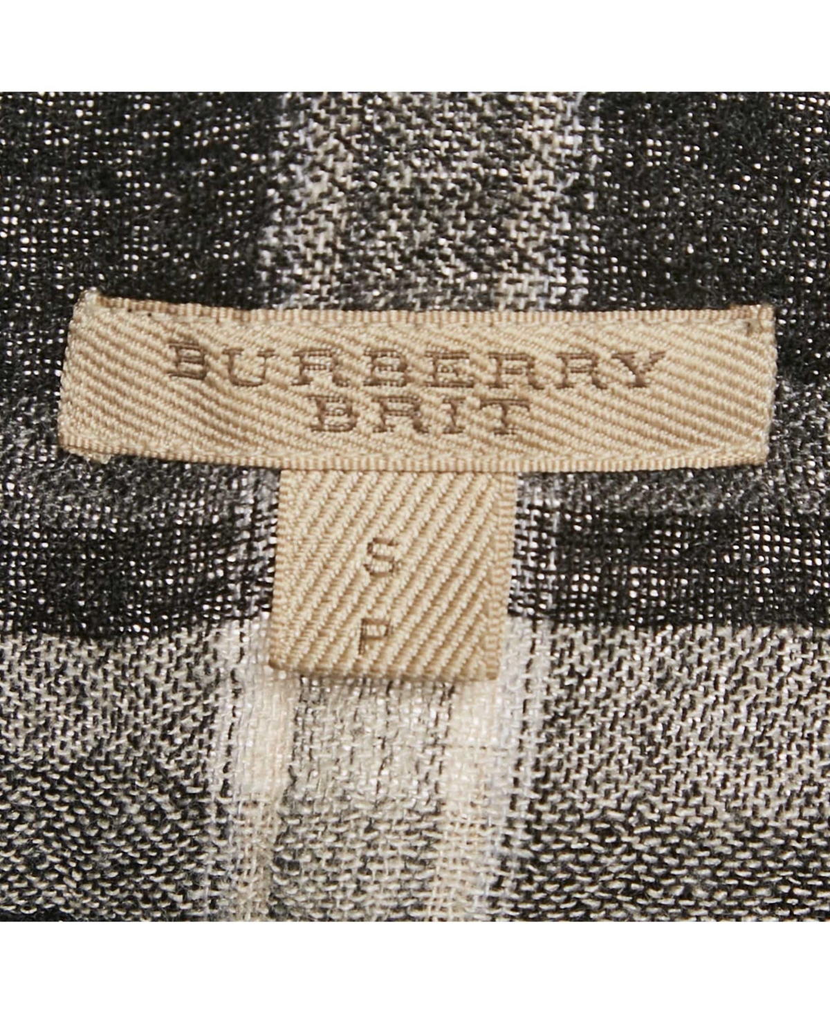 Pre-Owned Burberry Women's Brit Monochrome Checks Crepe Tunic