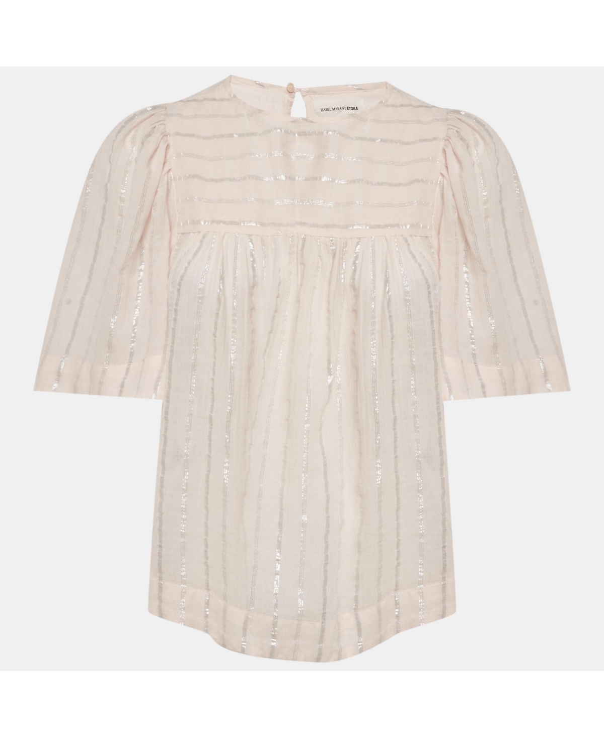 Pre-Owned Isabel Marant Women's Etoile Pink Lurex Striped Cotton Blouse