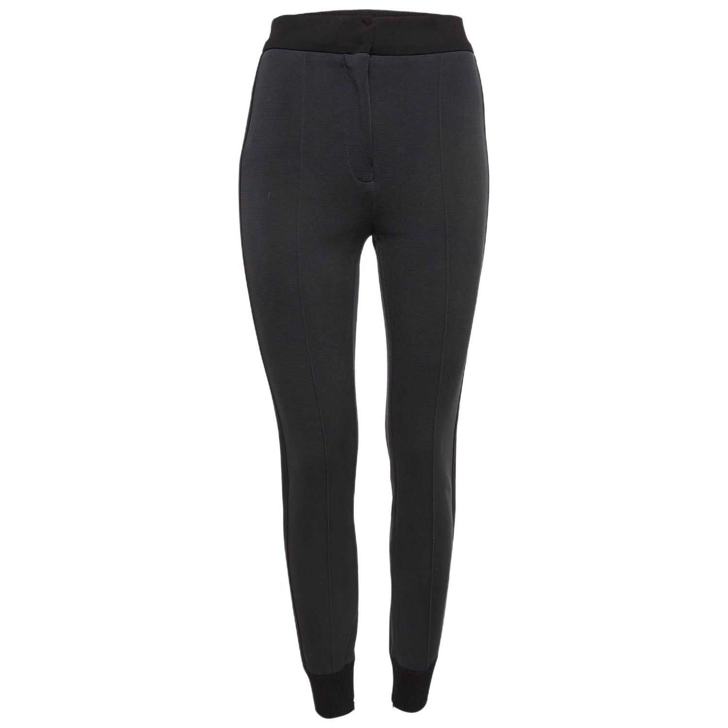Women's Grey Side Stripe Nylon Knit Joggers S