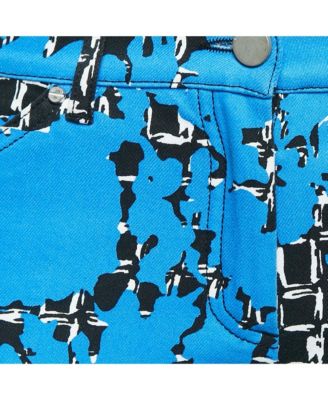 Women's Blue Printed Denim Skinny Jeans