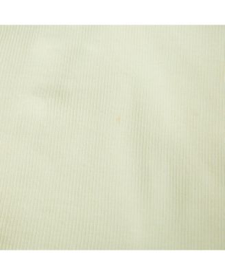 Women's Green Logo Print Rib Knit Crop Tank Top