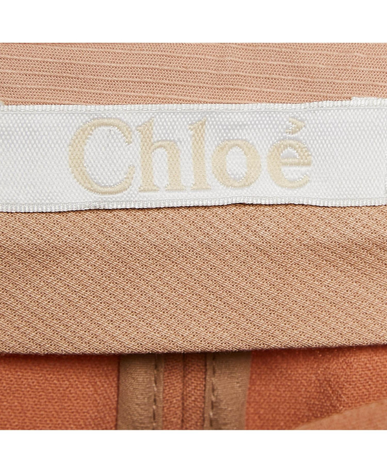 Women's Light Brown Crepe Zip Detail Trackpants