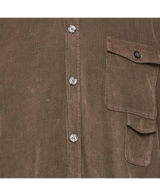 Men's Brown Corduroy Gold Shirt