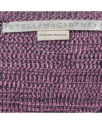 Women's Purple Patterned Cotton Knit Sweater